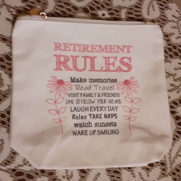 Retirement Rules Cosmetic Bag - Picture 1 of 8